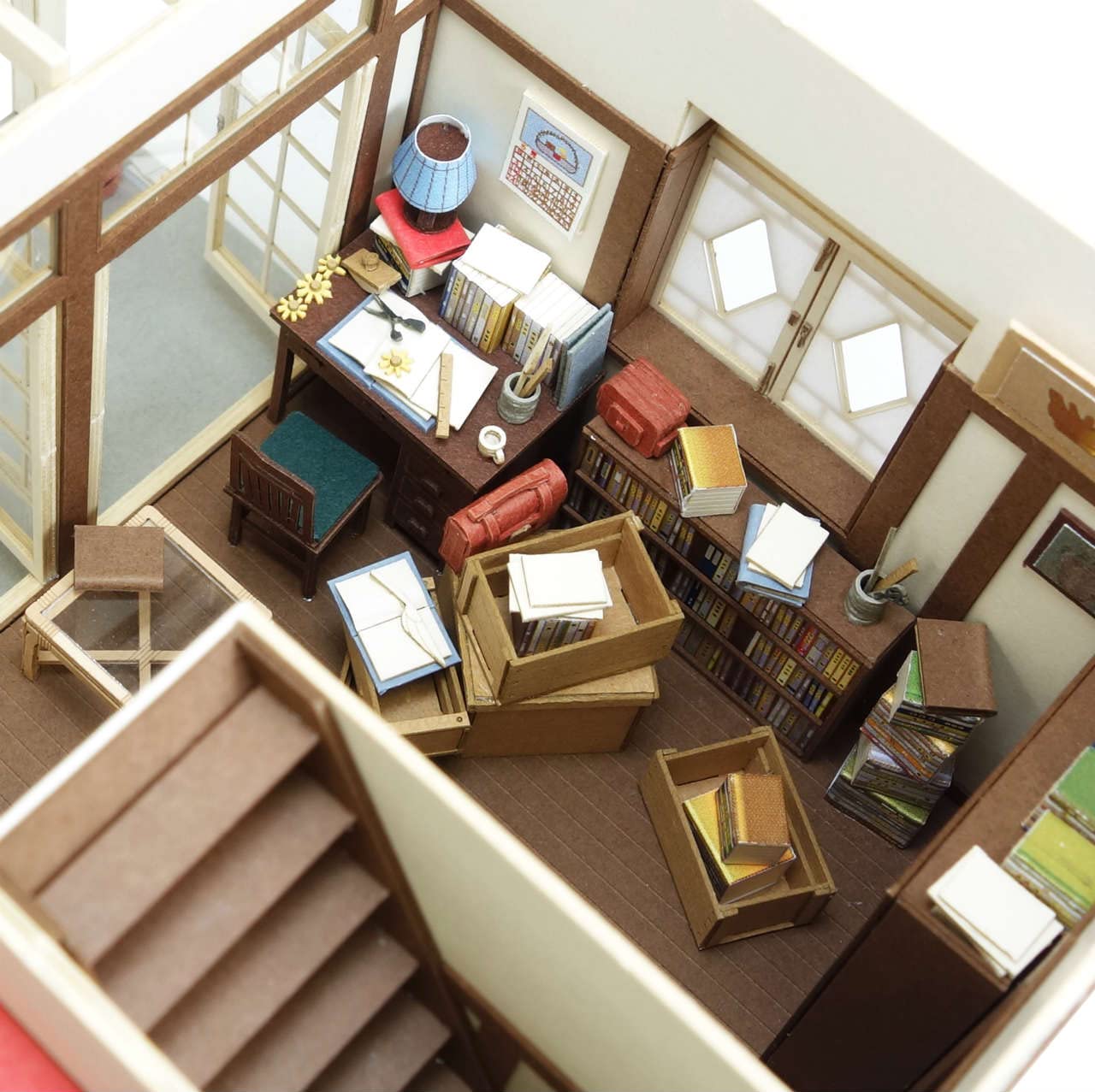 Sankei Studio Ghibli Series 1/35 My Neighbor Totoro Dad&S Study Paper Craft Mk07-45- Japan Figure Store - #1 Bring To You The Best Japanese Goods