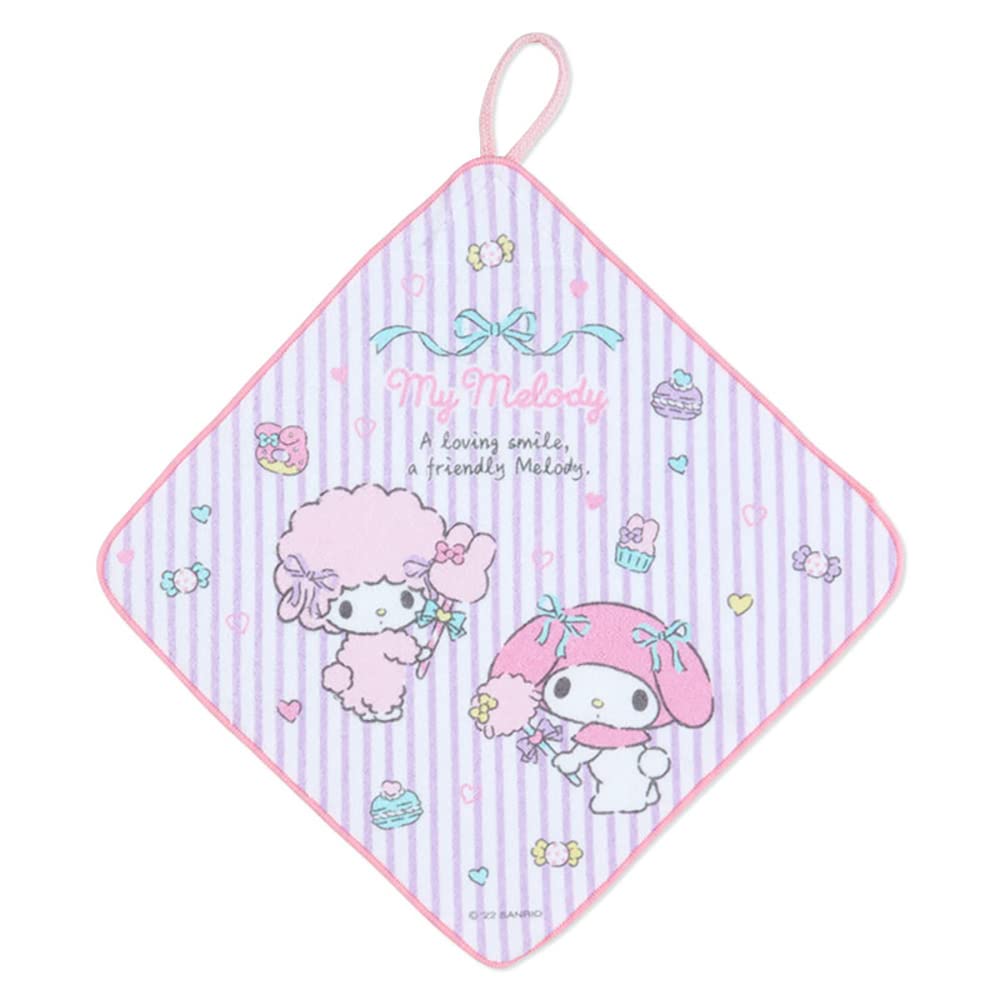 SANRIO Hand Towel With Loop Set 3 Pcs My Melody- Japan Figure Store - #1 Bring To You The Best Japanese Goods