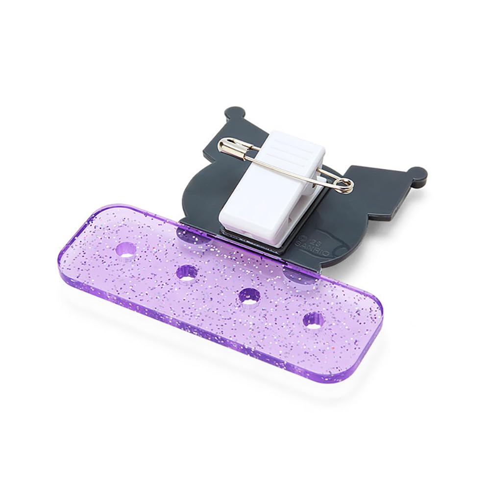 Sanrio Kuromi Badge W/ Custom Clip Japan 266035- Japan Figure Store - #1 Bring To You The Best Japanese Goods