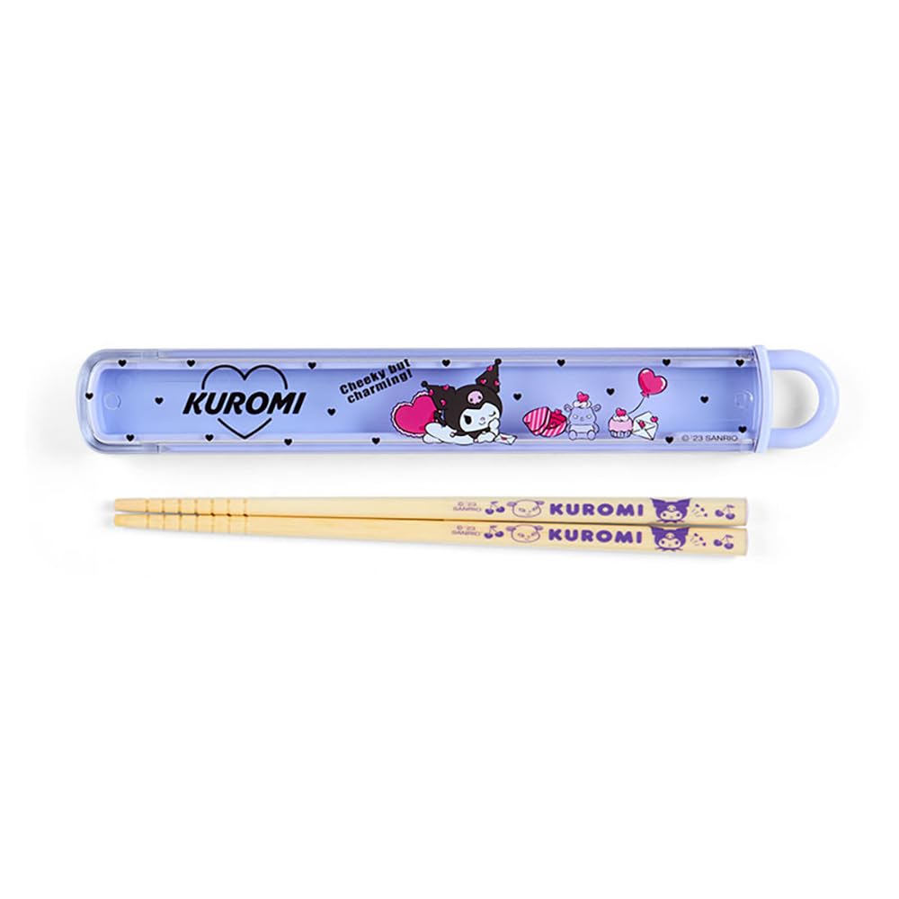 Sanrio Kuromi Chopsticks & Case Japan 016071- Japan Figure Store - #1 Bring To You The Best Japanese Goods