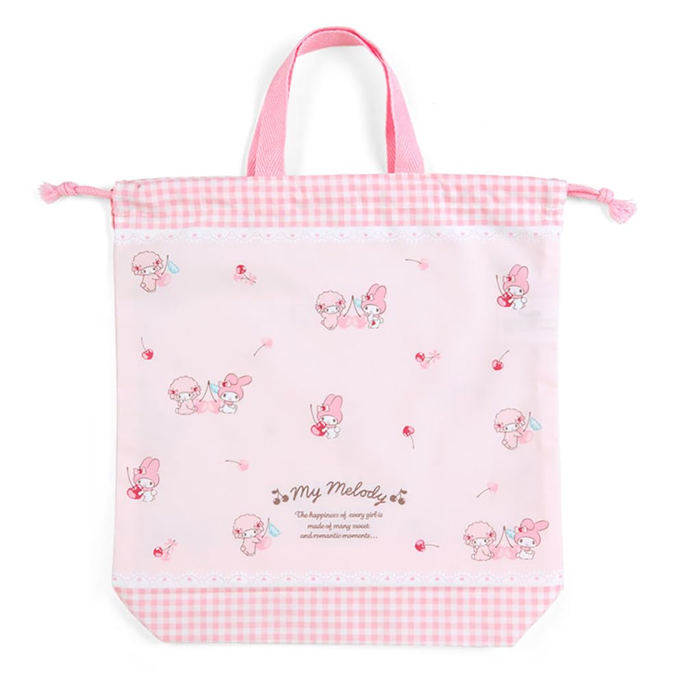 Sanrio My Melody Drawstring Bag W/ Handle 255823 - Japan- Japan Figure Store - #1 Bring To You The Best Japanese Goods