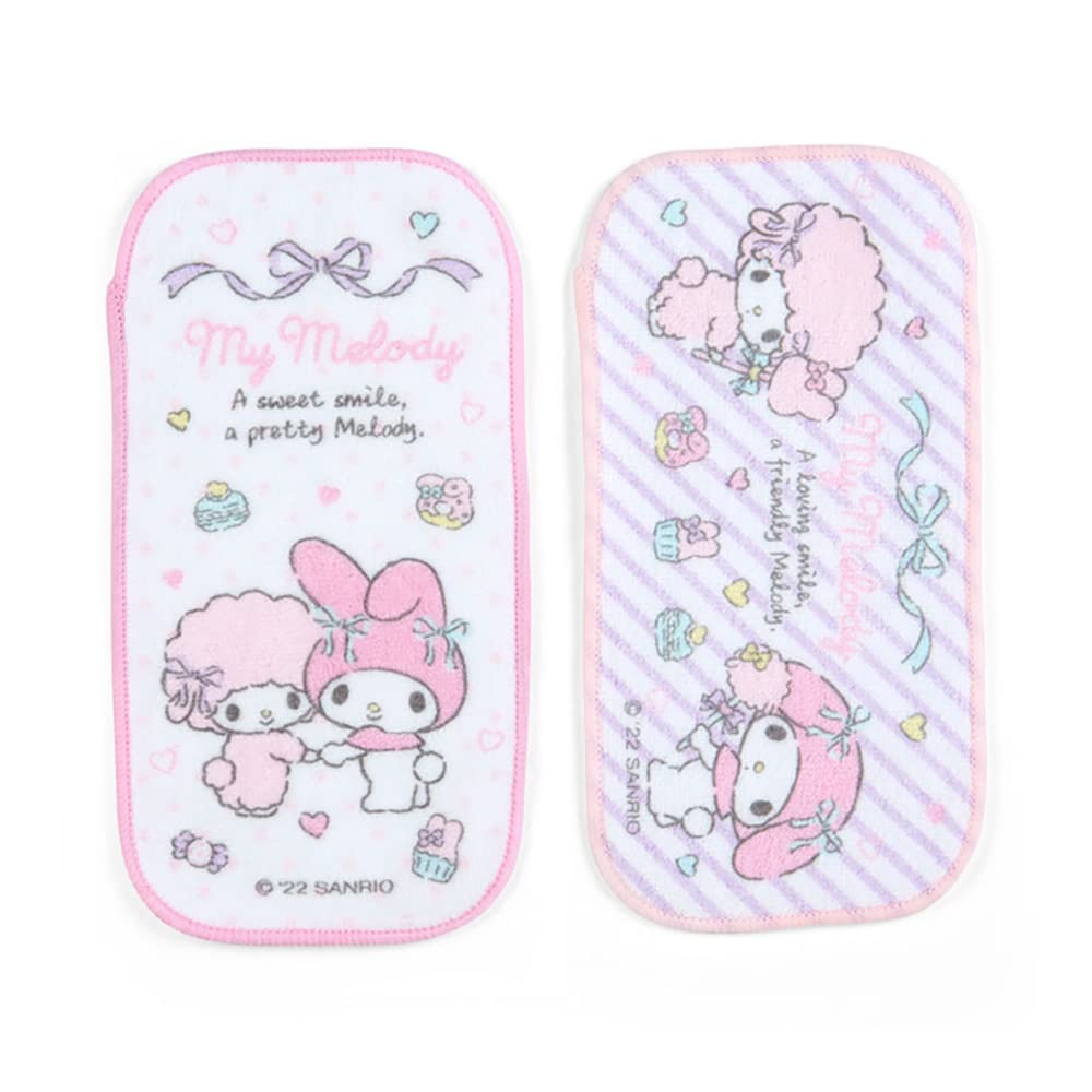 SANRIO Half-Size Mini Hand Towel Set 2 Pcs My Melody- Japan Figure Store - #1 Bring To You The Best Japanese Goods