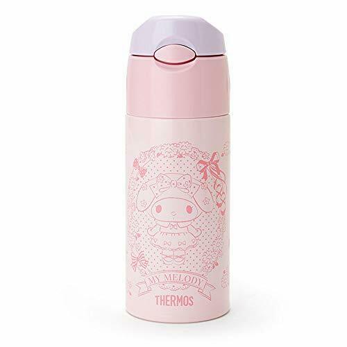 Sanrio My Melody Thermos Water Bottle Cover With Straw Bottle 400ml- Japan Figure Store - #1 Bring To You The Best Japanese Goods