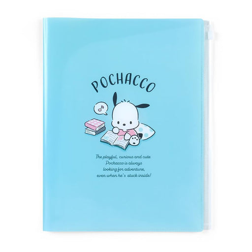 Sanrio Pochacco 6 Pocket Clear File Japan 549801 | Zippered- Japan Figure Store - #1 Bring To You The Best Japanese Goods
