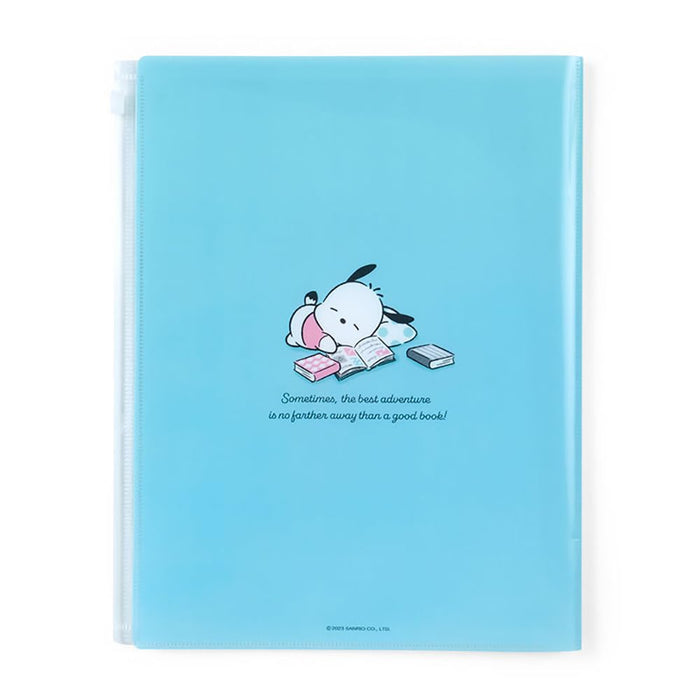 Sanrio Pochacco 6 Pocket Clear File Japan 549801 | Zippered- Japan Figure Store - #1 Bring To You The Best Japanese Goods