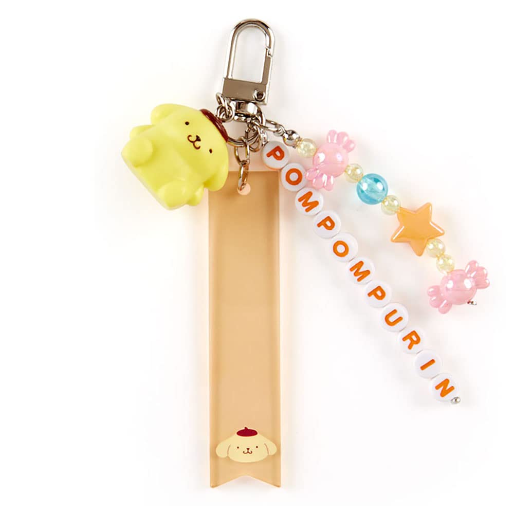 SANRIO Key Chain With Alphabet Stickers Pom Pom Purin- Japan Figure Store - #1 Bring To You The Best Japanese Goods