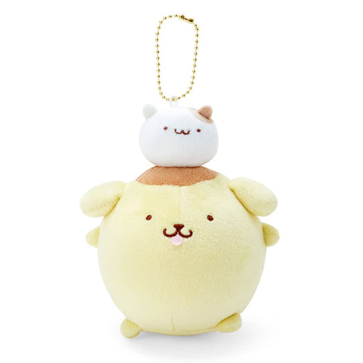 Sanrio Pompompurin Round Mascot Holder 735213 - Durable Plush Organizer- Japan Figure Store - #1 Bring To You The Best Japanese Goods