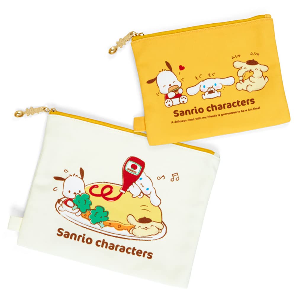 SANRIO Flat Pouch Set Characters Oomori Design- Japan Figure Store - #1 Bring To You The Best Japanese Goods