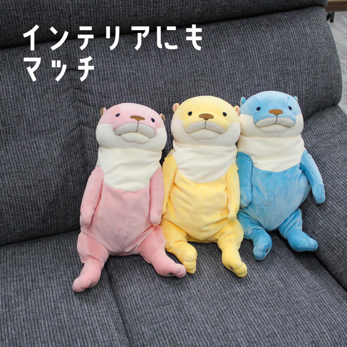 Shinada Global Mochi Otter Peach L 22x22x30cm MOKW-0350PC- Japan Figure Store - #1 Bring To You The Best Japanese Goods