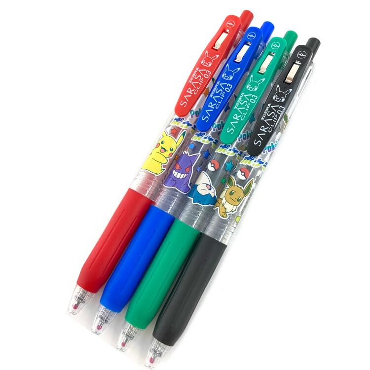 Showa Note Pokemon Sarasa Clip 4-Color Pen Set 860419 Japan - Ballpoint Retractable Smooth Writing- Japan Figure Store - #1 Bring To You The Best Japanese Goods