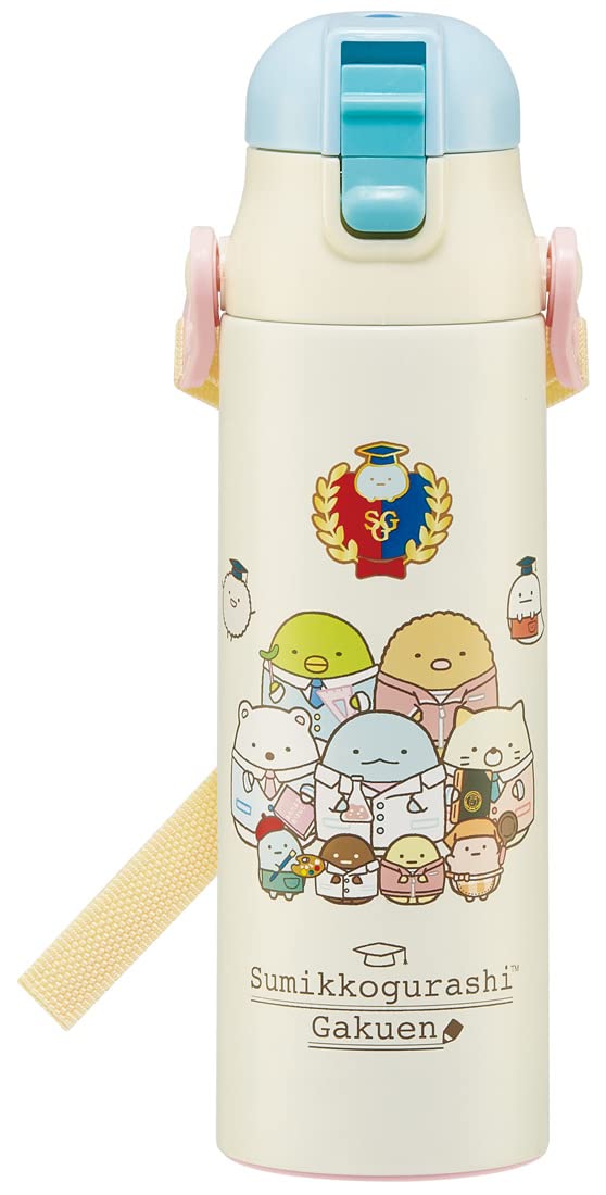 Skater Children&S 2Way Stainless Kids Water Bottle With Cup 580Ml Sumikko Gurashi Gakuen Girls Skdc6-A- Japan Figure Store - #1 Bring To You The Best Japanese Goods