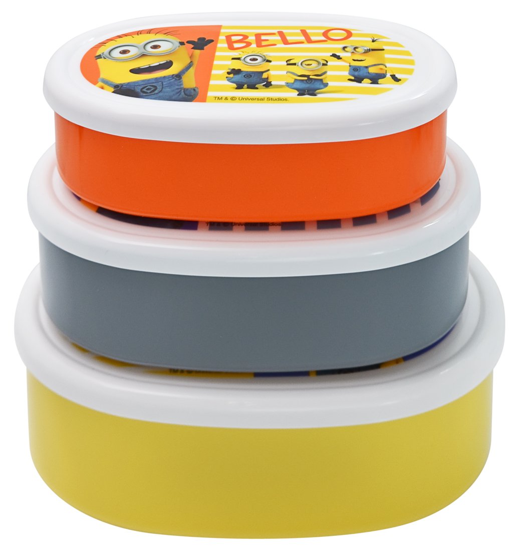 Skater Minions 3 Lunch Box Set Of 3 Japan 860Ml Srs3S-A Sealed Storage Container- Japan Figure Store - #1 Bring To You The Best Japanese Goods