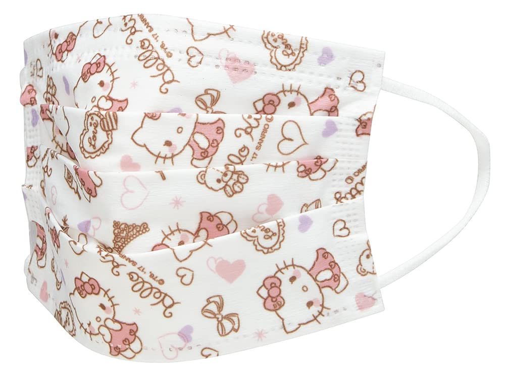 Skater Kids Hello Kitty Sanrio Non-Woven Fabric Mask 7Pcs Japan 3-Layer Mskp3N-A- Japan Figure Store - #1 Bring To You The Best Japanese Goods
