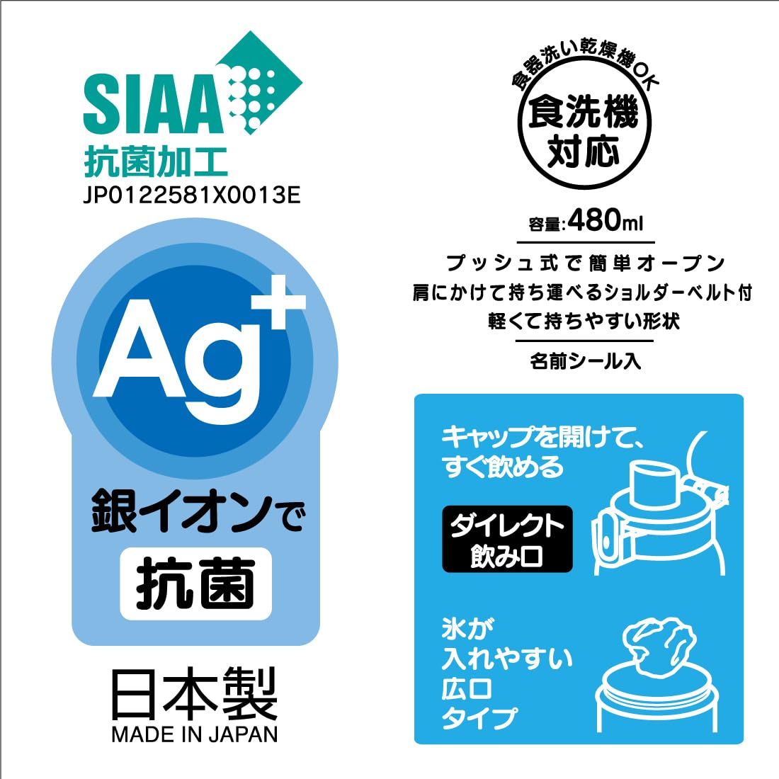 Skater 480ml Movie Sumikko Gurashi Antibac Plastic Water Bottle Japan PSB5Sanag-A- Japan Figure Store - #1 Bring To You The Best Japanese Goods