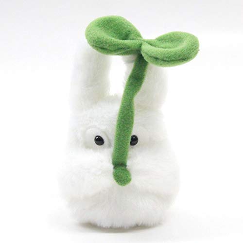 Sun Arrow Studio Ghibli My Neighbor Totoro White Totoro With Leaf Totoro Plush Toy In Japan- Japan Figure Store - #1 Bring To You The Best Japanese Goods