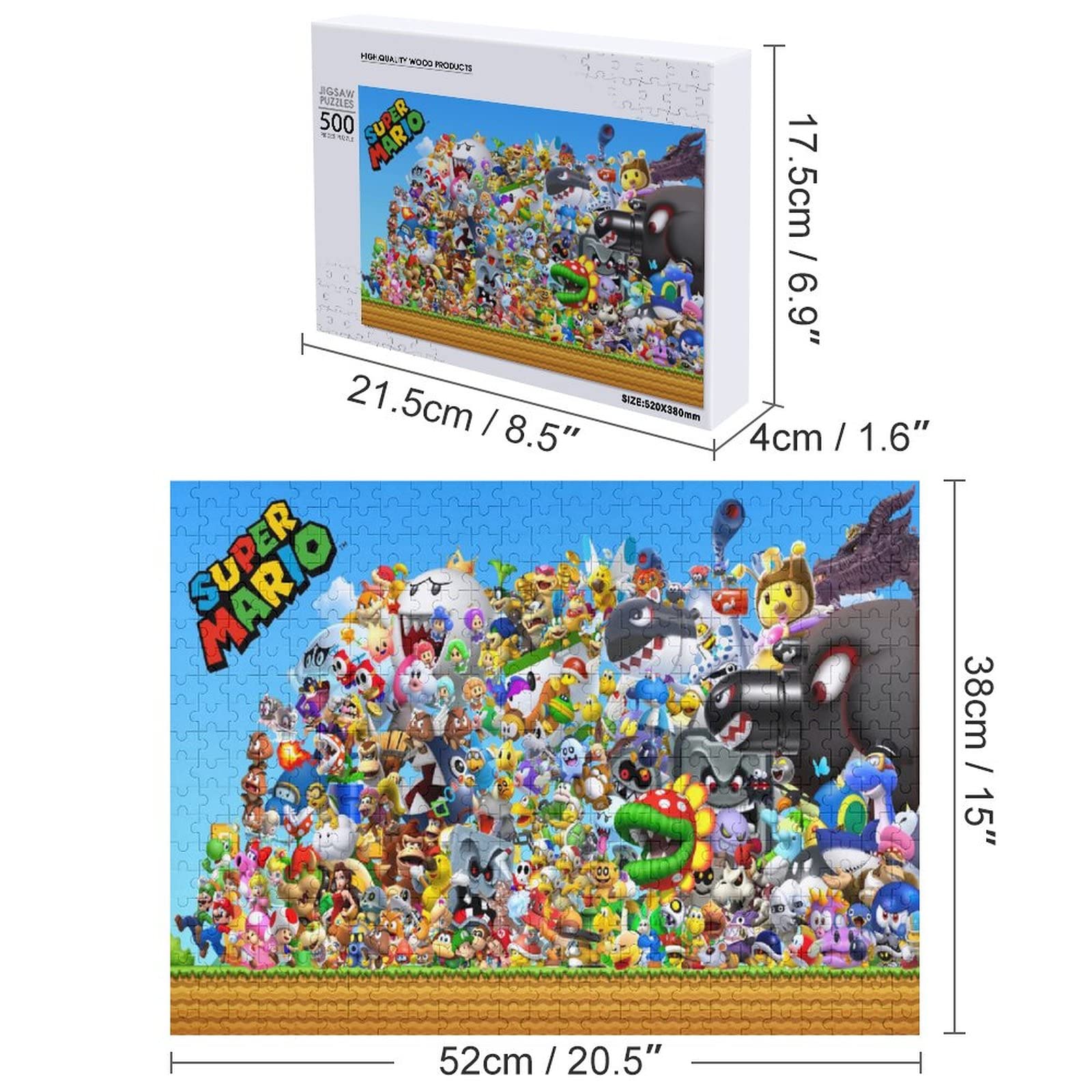 LLGX Super Mario 500 Pieces Jigsaw Puzzles Educational Toys For Kids Made In Japan- Japan Figure Store - #1 Bring To You The Best Japanese Goods