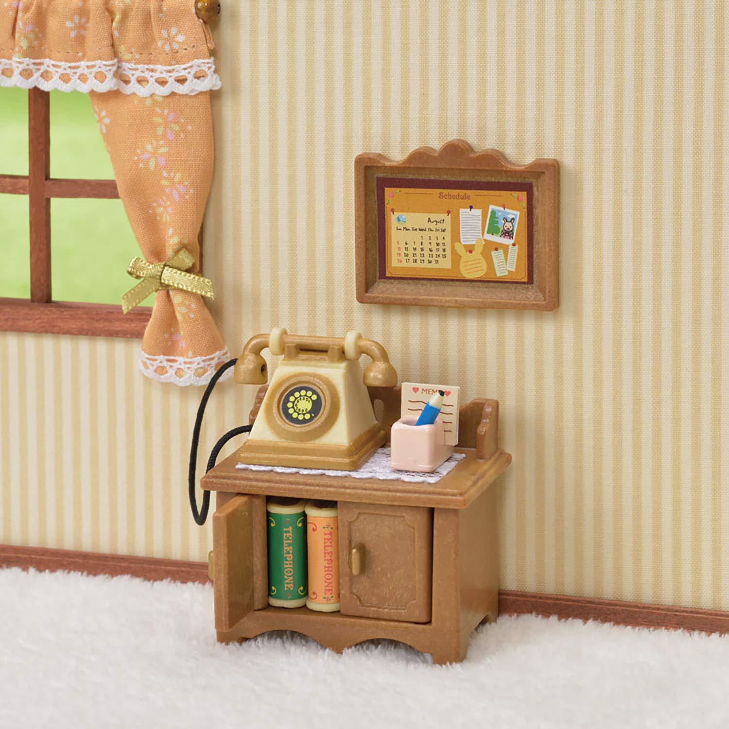 Epoch Sylvanian Families Furniture Telephone Stand Set St Mark Certified Toy Dollhouse for Ages 3+- Japan Figure Store - #1 Bring To You The Best Japanese Goods