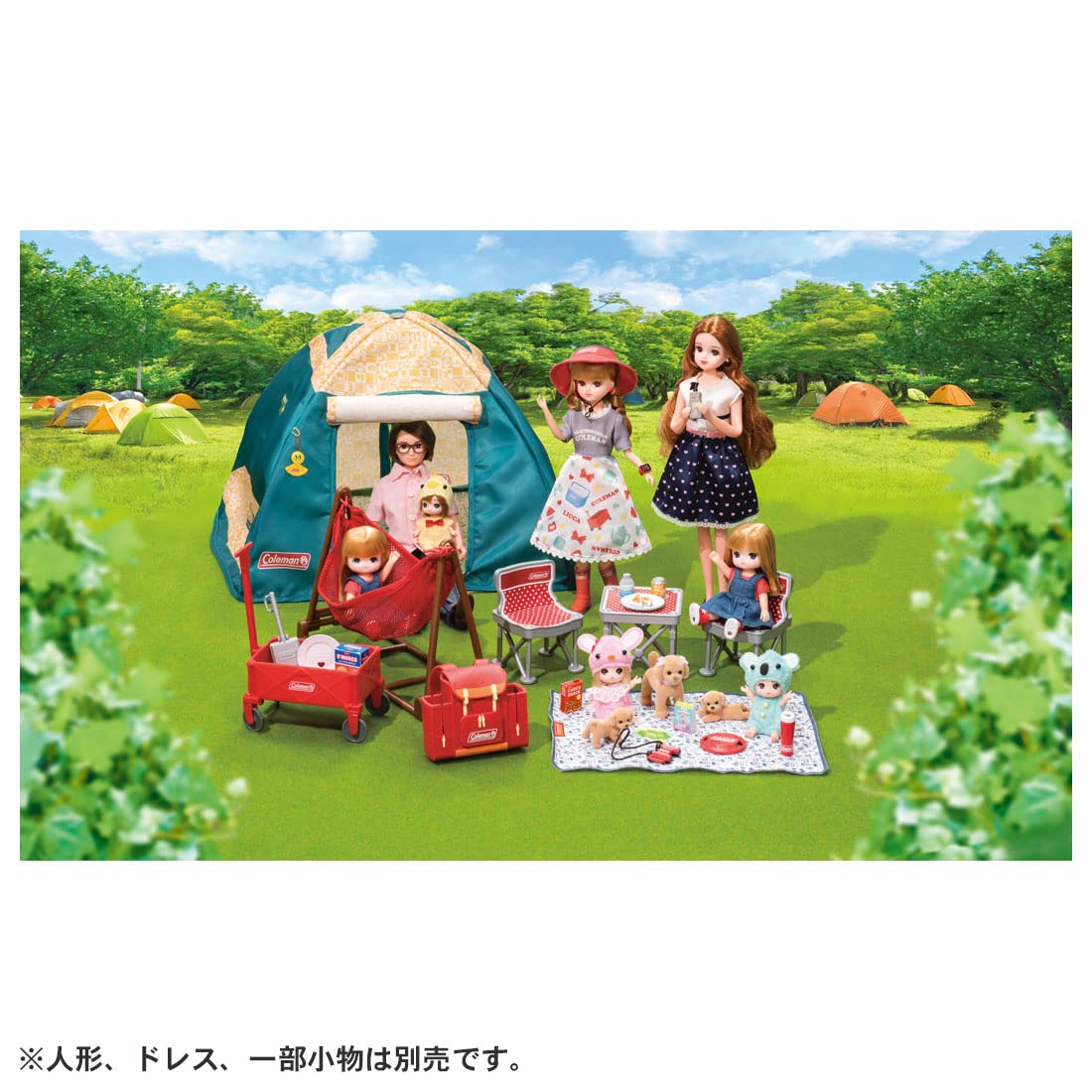 Takara Tomy Licca-Chan LF-09 Camping Set Coleman Collab Play Table & Chair Toy for Age 3+- Japan Figure Store - #1 Bring To You The Best Japanese Goods