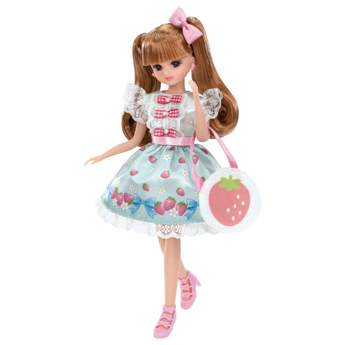 Takara Tomy Licca-Chan Doll Ld-11 Strawberry Ribbon Dress-Up Doll Japan 3+ Toy Safety St Mark Certified- Japan Figure Store - #1 Bring To You The Best Japanese Goods