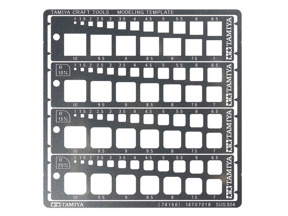 TAMIYA 74156 Modeling Template Square/1-10Mm- Japan Figure Store - #1 Bring To You The Best Japanese Goods