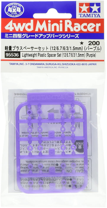 TAMIYA 95536 Mini 4Wd Lightwight Plastic Spacer Set 12/6.7/6/3/1.5Mm Purple- Japan Figure Store - #1 Bring To You The Best Japanese Goods