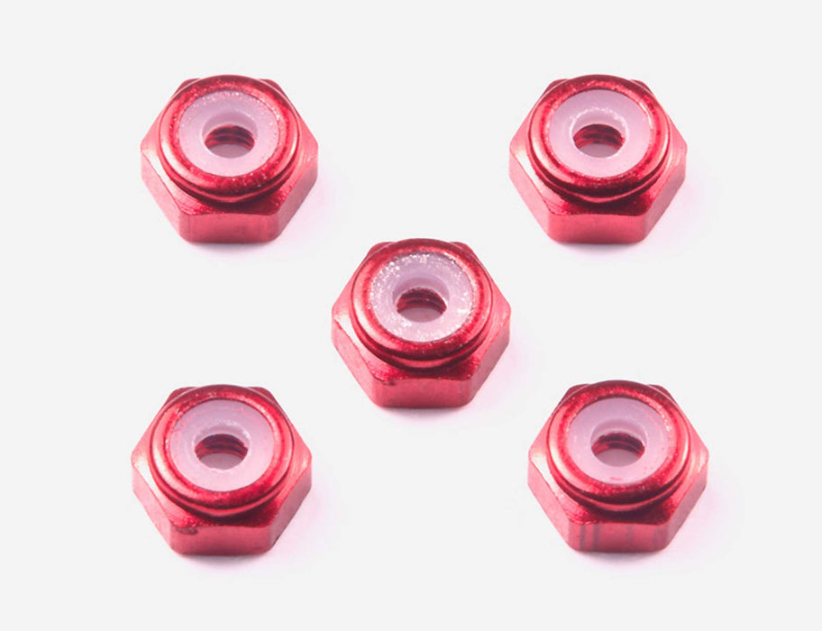 TAMIYA 15493 Mini 4Wd 2Mm Aluminum Lock Nut Red 5 Pcs.- Japan Figure Store - #1 Bring To You The Best Japanese Goods