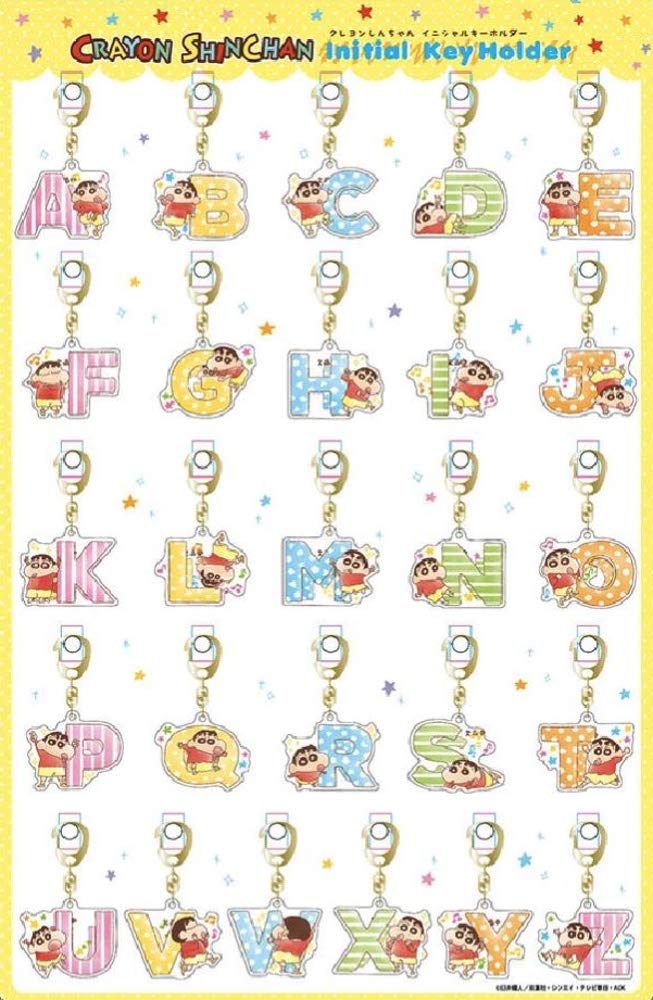 T'S FACTORY Crayon Shin-Chan Initial Acrylic Keychain L- Japan Figure Store - #1 Bring To You The Best Japanese Goods