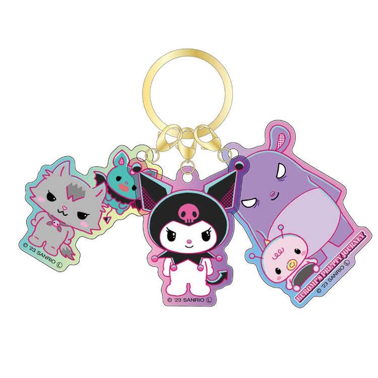 T&S Factory Kuromi&S Pretty Journey 3 Charm Keychain Japan - H13 X W8.5Cm Sr-5541658Na- Japan Figure Store - #1 Bring To You The Best Japanese Goods