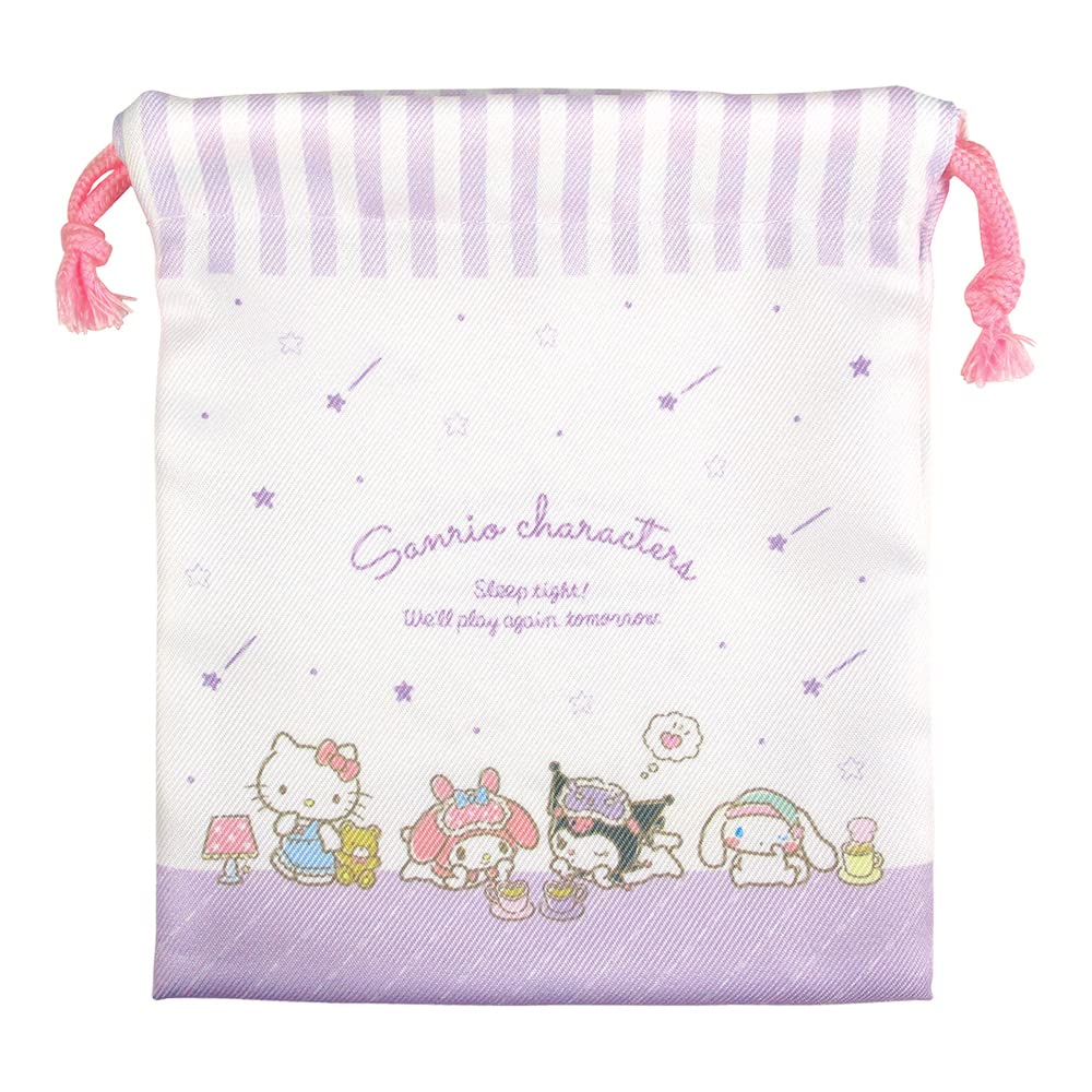 T'S Factory Sanrio Drawstring Bag Set Of 2 Sanrio Characters Sleeping- Japan Figure Store - #1 Bring To You The Best Japanese Goods