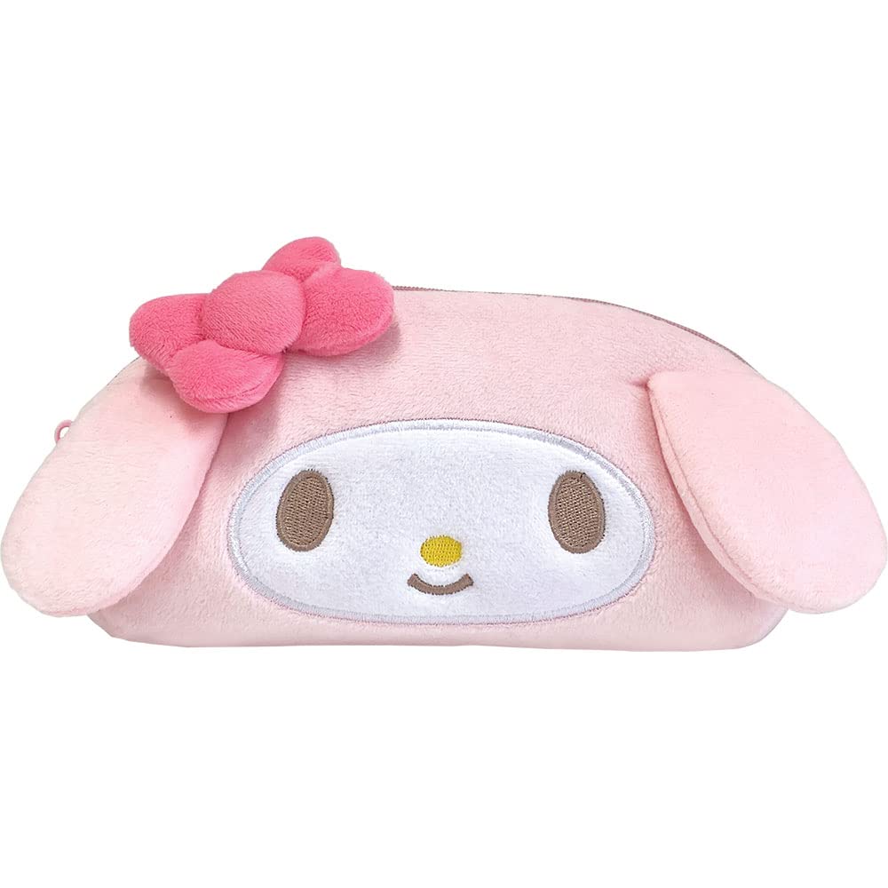 T'S Factory Sanrio My Melody Plush Face Pen Pouch Japan H9.7Xw19Xd5Cm- Japan Figure Store - #1 Bring To You The Best Japanese Goods