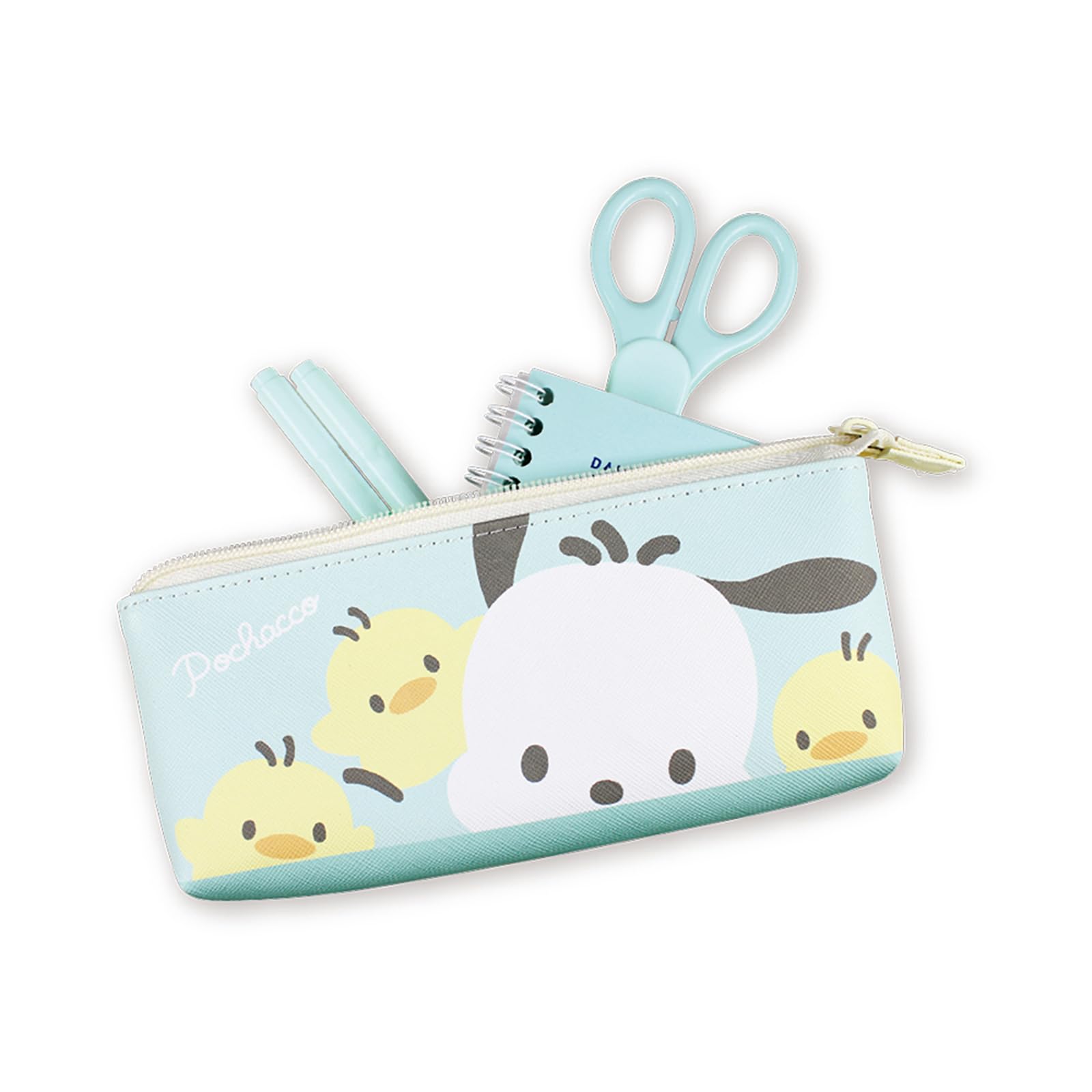 T&S Factory Sanrio Characters Double-Sided Pouch Green Yellow Sr-5544075Gy | Japan- Japan Figure Store - #1 Bring To You The Best Japanese Goods