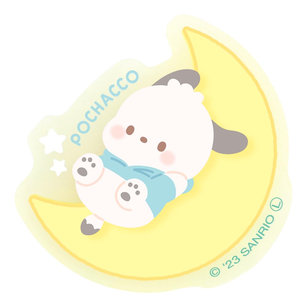 T&S Factory Sanrio Luminous Acrylic Sticker Pochacco H4.5xW5xD0.3cm SR-5541852PC- Japan Figure Store - #1 Bring To You The Best Japanese Goods