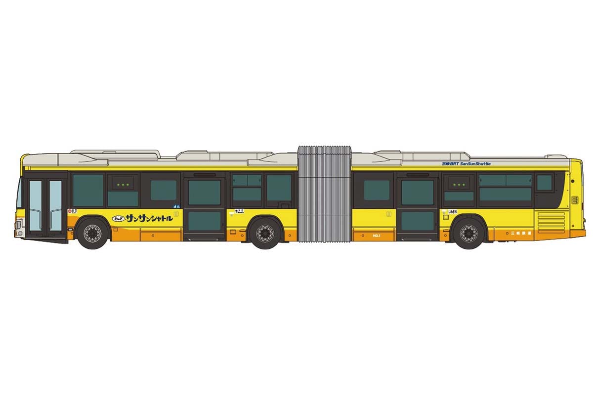 The Bus Collection Bus Collection Sangi Railway Articulated Bus Sun Sun Shuttle Diorama Supplies 322016- Japan Figure Store - #1 Bring To You The Best Japanese Goods