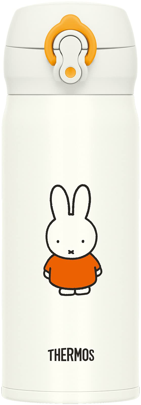 Thermos Vacuum Insulated Water Bottle 400ml Miffy White/Orange JNL-404B- Japan Figure Store - #1 Bring To You The Best Japanese Goods