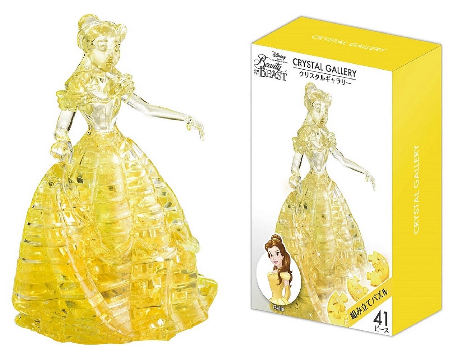 Hanayama Crystal Gallery 3D Puzzle Disney Beauty And The Beast Belle 41 Pieces Japanese 3D Puzzle Figure- Japan Figure Store - #1 Bring To You The Best Japanese Goods