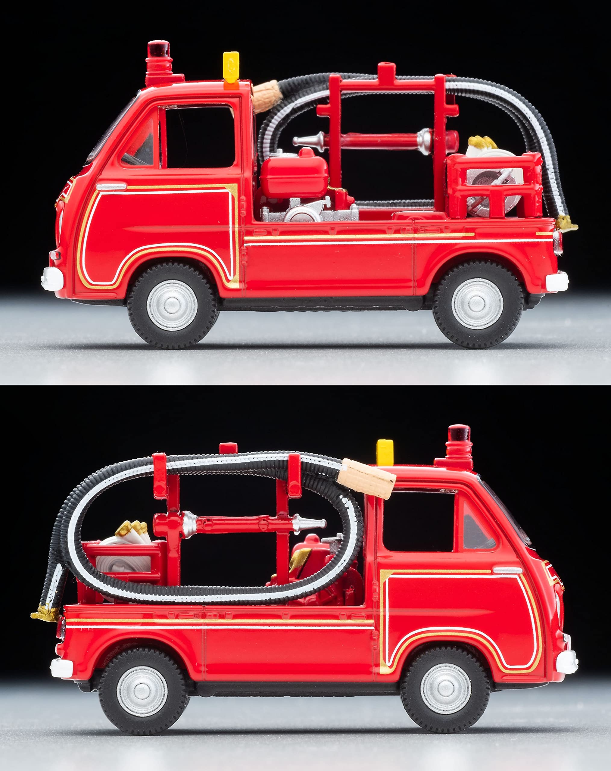 Tomytec Tomikarama Vintage Subaru Sambar Fire Engine Mini Diecast Car and Doll Set- Japan Figure Store - #1 Bring To You The Best Japanese Goods