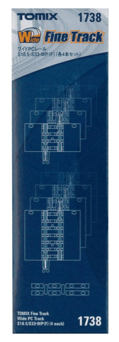 Tomytec Tomix N Gauge Set of 4 - Wide PC Fractional Rail S18.5 S33-WP 1738 Model Railway Supplies- Japan Figure Store - #1 Bring To You The Best Japanese Goods