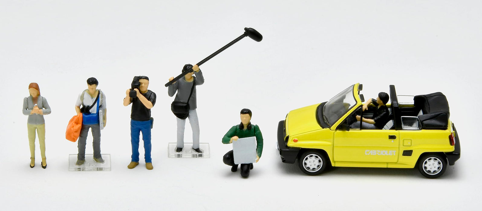 Tomytec Geocolle 64 1/64 TV Crew Abs Resin Dolls with Die-Cast Mini Car Set- Japan Figure Store - #1 Bring To You The Best Japanese Goods