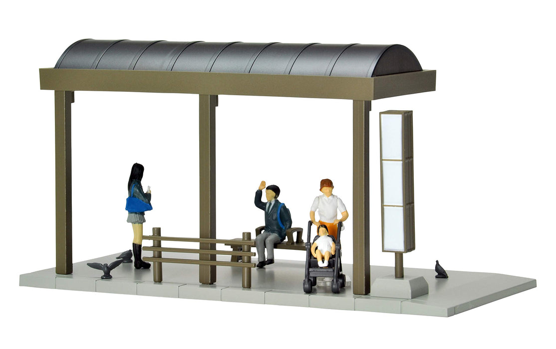 Tomytec Geocolle 64 Car Snap 05A Bus Stop Set with PVC Dolls - Completed Product 312369- Japan Figure Store - #1 Bring To You The Best Japanese Goods