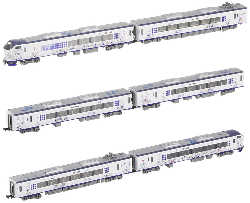 Tomytec 281 Series Hello Kitty 6-Car Model Train Set - N Gauge Tomix Railway- Japan Figure Store - #1 Bring To You The Best Japanese Goods