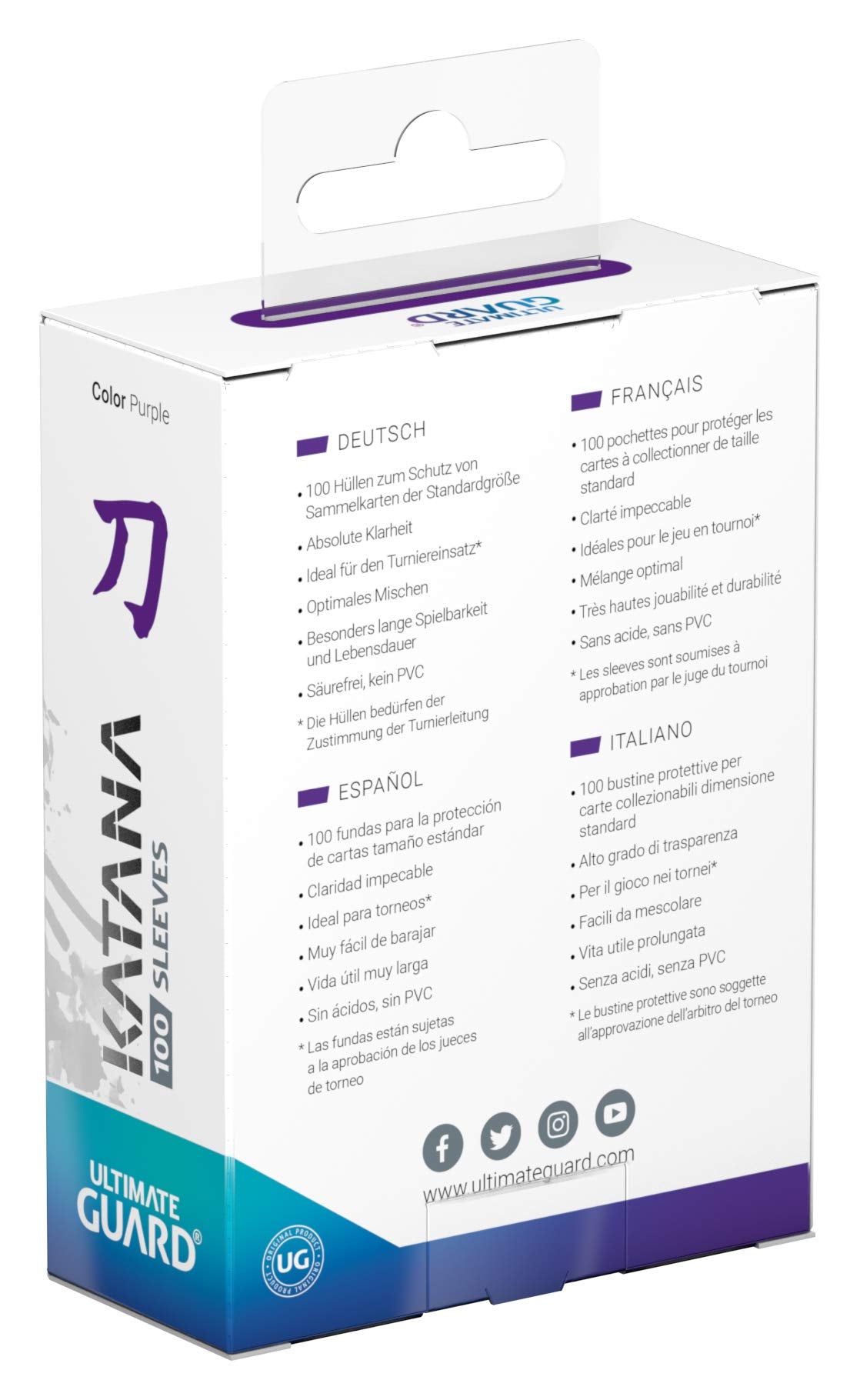 Ultimate Guard Katana Sleeves Standard Size Purple X 100 Set- Japan Figure Store - #1 Bring To You The Best Japanese Goods