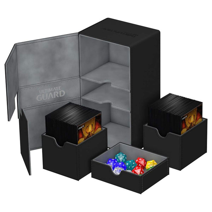 Ultimate Guard 200 Card Twin Flip N Tray Xenoskin Black Deck Case- Japan Figure Store - #1 Bring To You The Best Japanese Goods