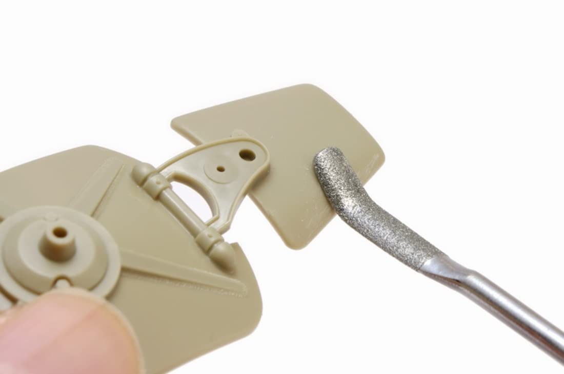 WAVE Special Shape Diamond File Half Round, Curved End- Japan Figure Store - #1 Bring To You The Best Japanese Goods