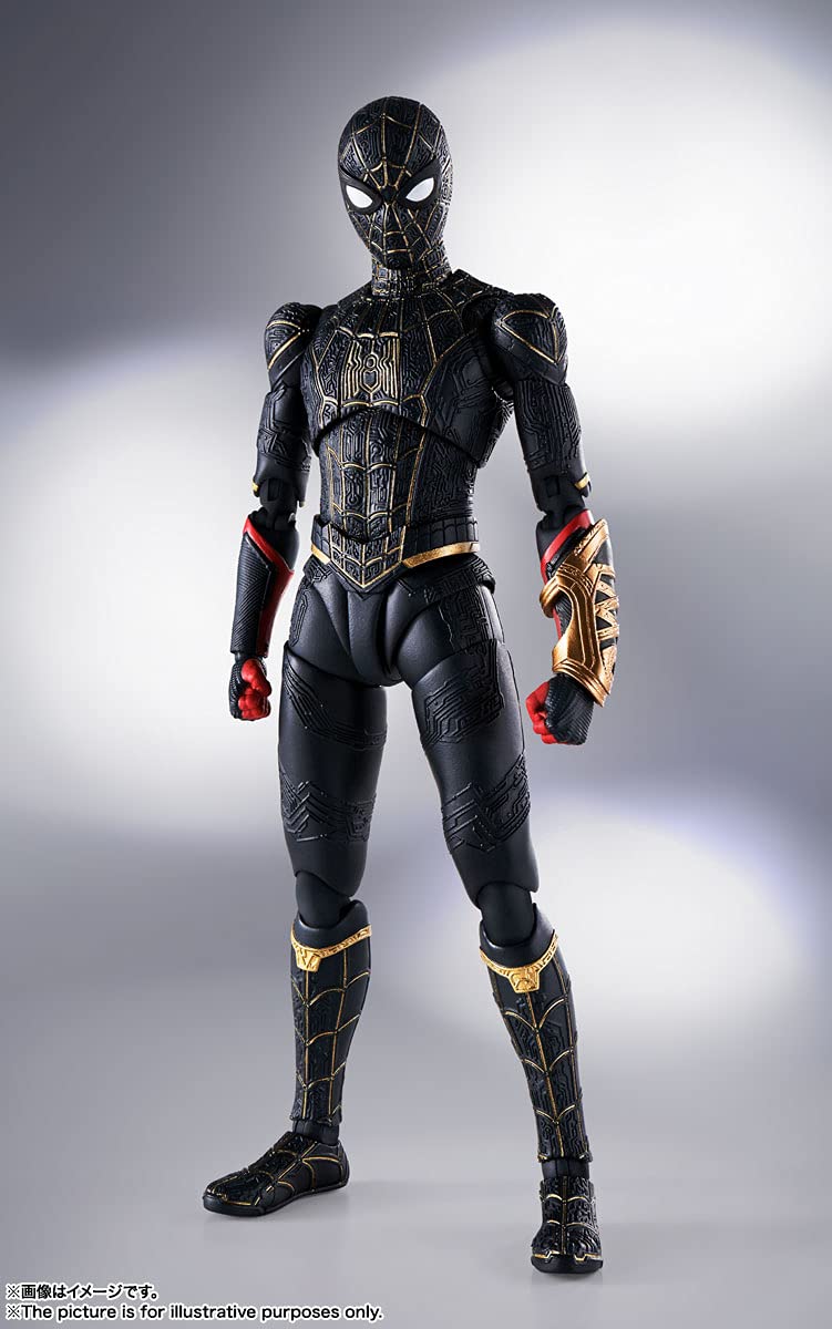 Bandai Spirits Shfiguarts Spider-Man No Way Home Black & Gold Suit 150Mm Abs Pvc Figure- Japan Figure Store - #1 Bring To You The Best Japanese Goods
