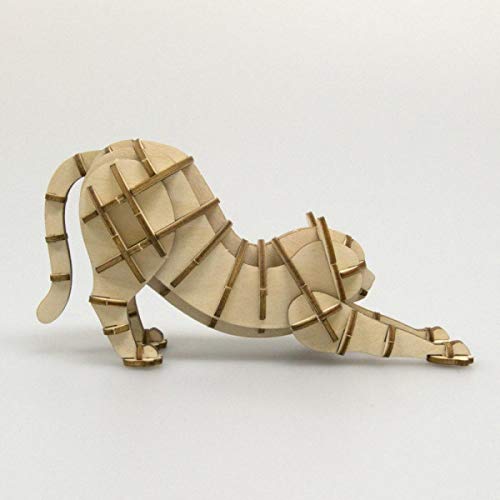 A-ZONE Wooden Art Ki-Gu-Mi Cat Stretching- Japan Figure Store - #1 Bring To You The Best Japanese Goods