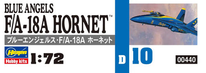 Hasegawa Blue Angels F/A-18A Hornet 1/72 Scale US Navy Plastic Model Kit D10- Japan Figure Store - #1 Bring To You The Best Japanese Goods