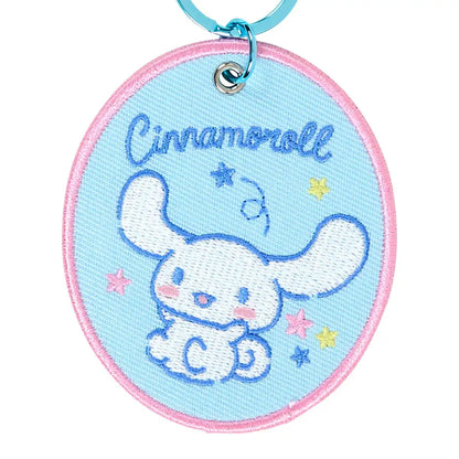 Sanrio Cinnamoroll Embroidered Keychain First Edition Polyester Steel