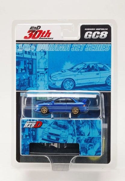 Hobby Japan Initial D 30th Anniversary 1/64 Subaru Impreza Diorama Set Model
