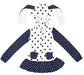 Azone 1/3 Scale Azo2 Bunny Hoodie Dress White Navy Doll Accessory- Japan Figure Store - #1 Bring To You The Best Japanese Goods