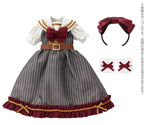 Azone 1/6 Innocent Ribbon Sailor One-Piece Dress Set Bordeaux Gray Stripe- Japan Figure Store - #1 Bring To You The Best Japanese Goods